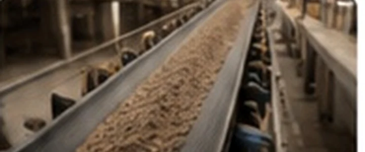 Bulk material moving on a conveyor